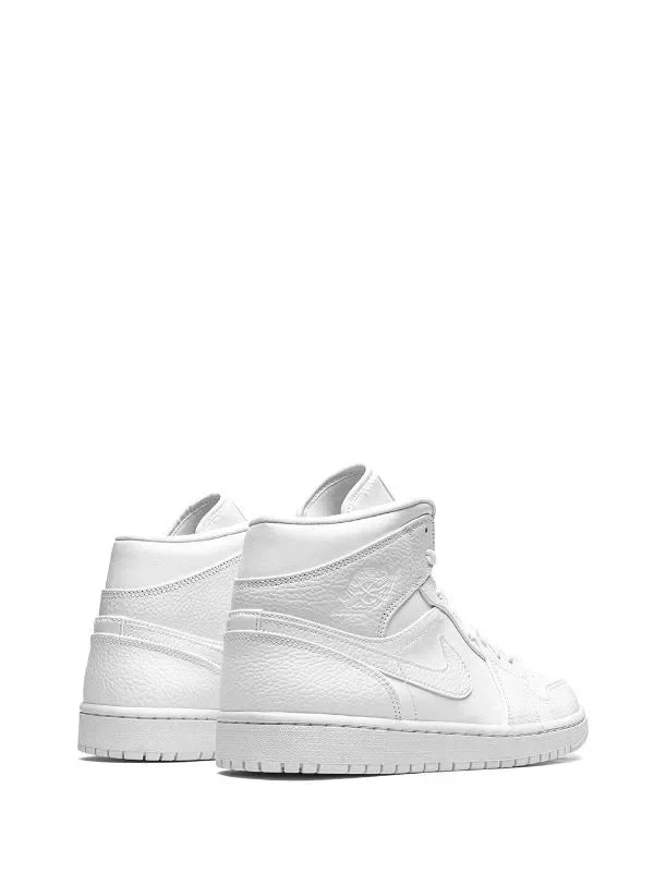 Air Jordan 1 Mid Triple White Sneakers — UK4–9