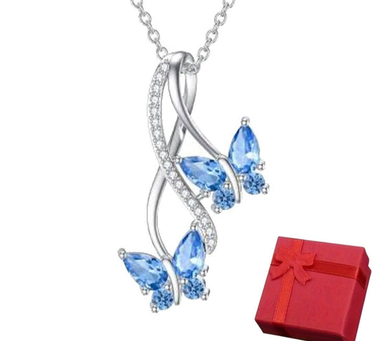 Elegant Twin Butterflies Infinity Pendant Necklace for Women - FDJO18
