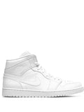 Air Jordan 1 Mid Triple White Sneakers — UK4–9